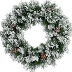 Christmas Wreaths>Kirklands Home Flocked Angel Pine Wreath