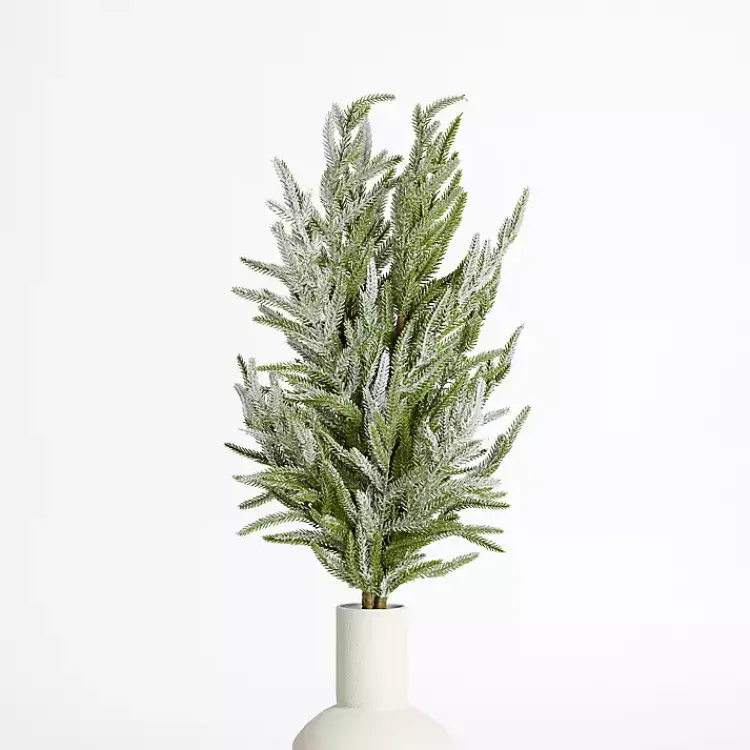 Stems & Bouquets>Kirklands Home Flocked Norfolk Pine Bundle Green