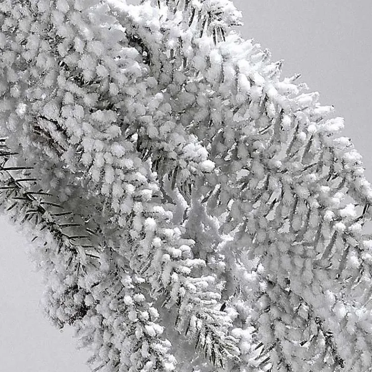 Christmas Arrangements & Garland>Kirklands Home Flocked Weeping Noble Fir Garland White