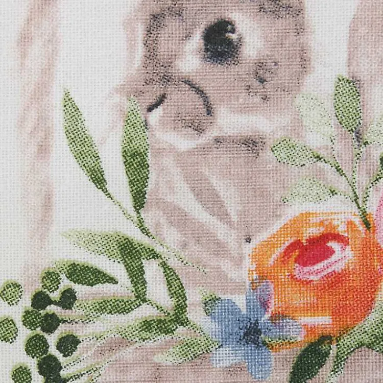 Easter Decorations>Kirklands Home Floral and Easter Bunnies Dish Towels, Set of 3