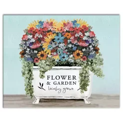 Kirklands Home Floral Bathtub Canvas Art Print Multi