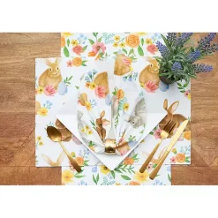 Easter Decorations>Kirklands Home Floral Bunnies Hardboard Placemats, Set of 6