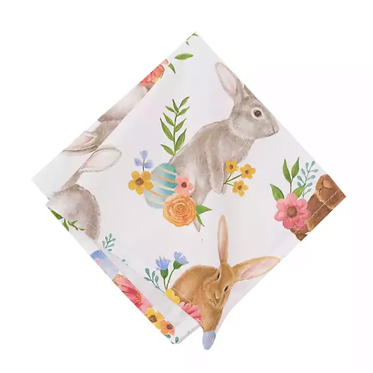 Easter Decorations>Kirklands Home Floral Bunnies Napkins, Set of 6