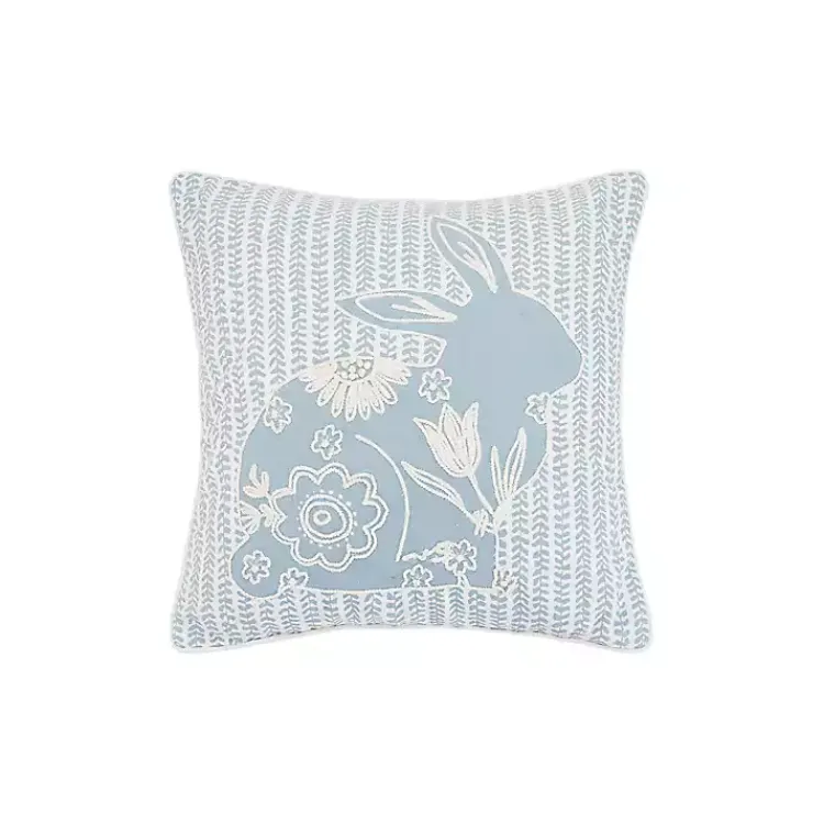 Easter Decorations>Kirklands Home Floral Bunny Stripe Easter Throw Pillow