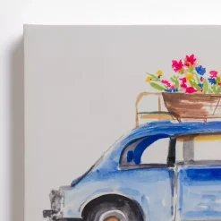 Kirklands Home Floral Cars Canvas Art Prints, Set of 2 New