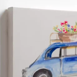 Kirklands Home Floral Cars Canvas Art Prints, Set of 2 New