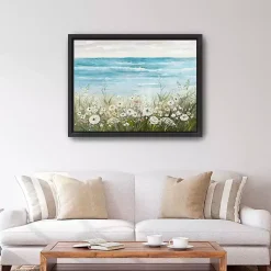 Kirklands Home Floral Coast Black Framed Canvas Art Print Online