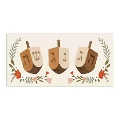 Hanukkah Decorations>Kirklands Home Floral Dreidel Trio Canvas Art Print
