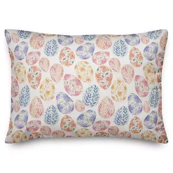 Easter Decorations>Kirklands Home Floral Easter Eggs Lumbar Pillow Multi