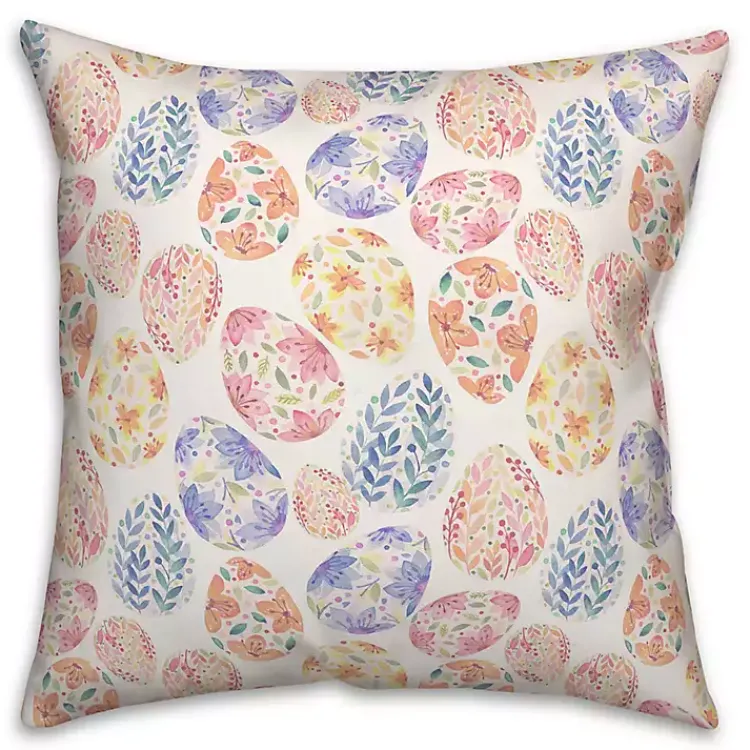 Easter Decorations>Kirklands Home Floral Easter Eggs Pillow Multi