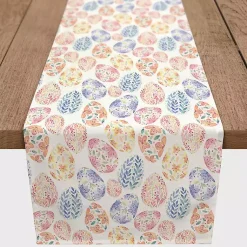 Easter Decorations>Kirklands Home Floral Easter Eggs Table Runner, 72 in.