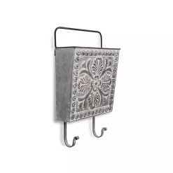 Kirklands Home Floral Embossed Metal Wall Pocket Sale
