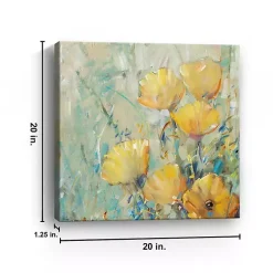 Kirklands Home Floral Expression II Giclee Canvas Art Print Yellow New