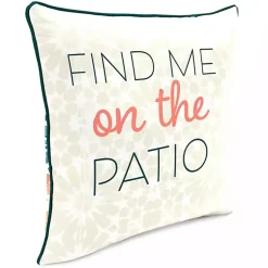 Kirklands Home Floral Find Me on the Patio Outdoor Pillow Clearance