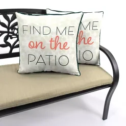 Kirklands Home Floral Find Me on the Patio Outdoor Pillow Clearance