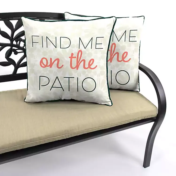 Kirklands Home Floral Find Me on the Patio Outdoor Pillow Clearance