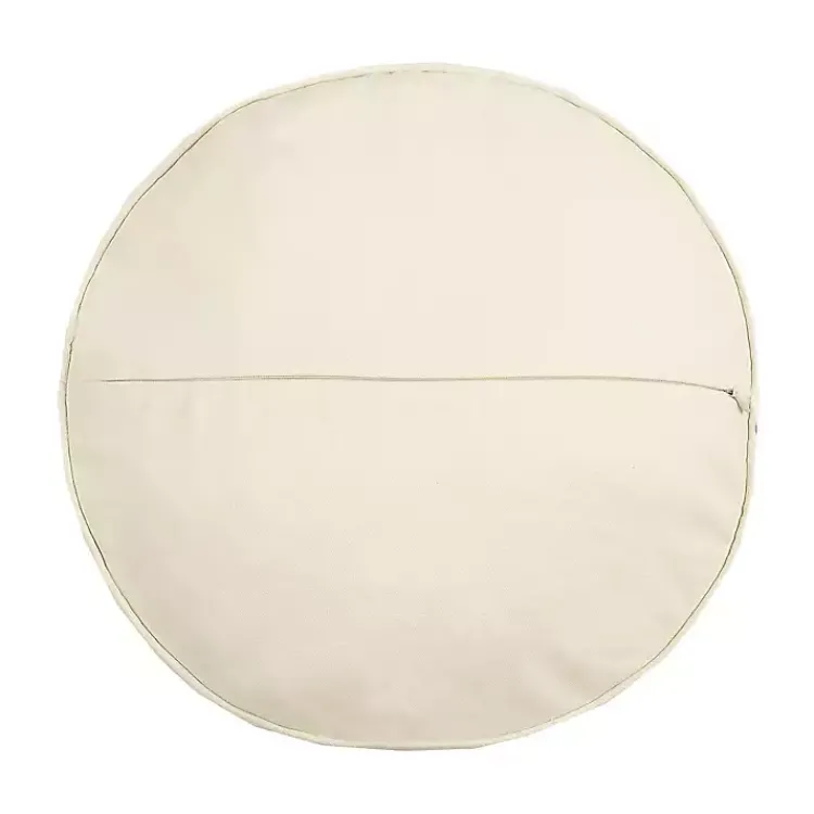 Pillows>Kirklands Home Floral Frenchie Embroidered Round Pillow