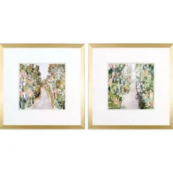 Kirklands Home Floral Garden Path Framed Art Prints, Set of