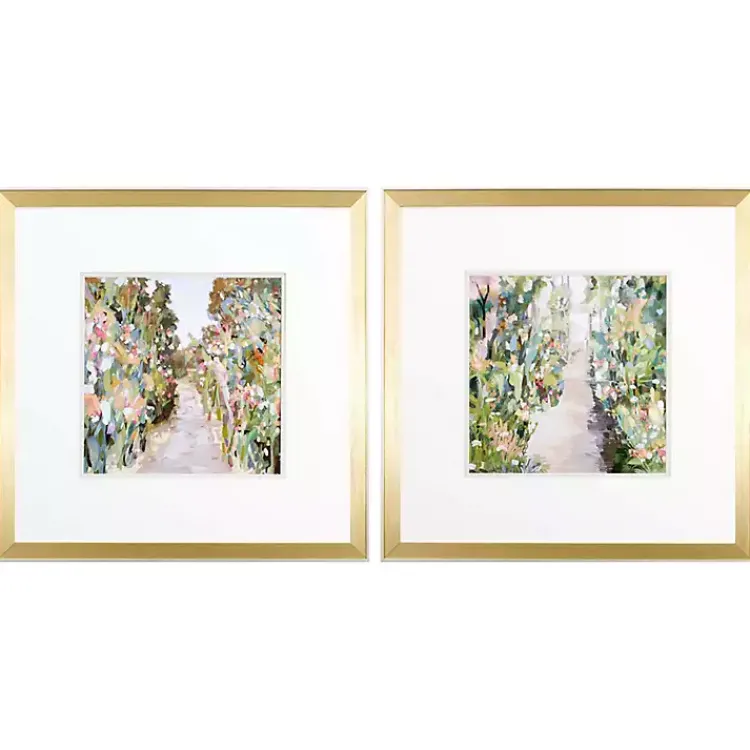 Kirklands Home Floral Garden Path Framed Art Prints, Set of