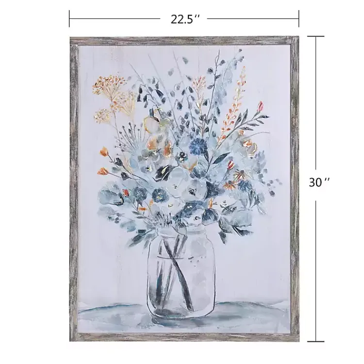 Kirklands Home Floral In A Jar II Framed Wall Art Print Blue Discount