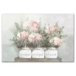 Kirklands Home Floral Mason Jars Canvas Art Print Multi Clearance