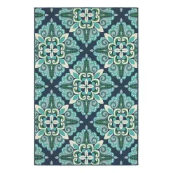 Kirklands Home Floral Medallion Jenn Outdoor Rug, 5x7