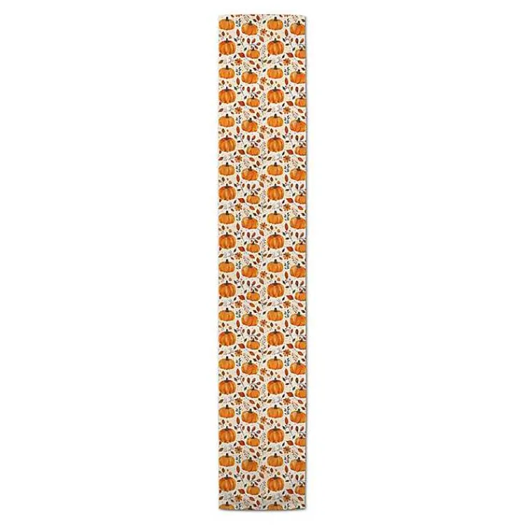 Fall>Kirklands Home Floral Pumpkin Patch Table Runner, 72 in.