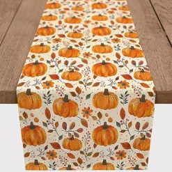 Fall>Kirklands Home Floral Pumpkin Patch Table Runner, 90 in.