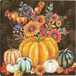 Fall>Kirklands Home Floral Pumpkins Canvas Art Print