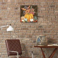 Fall>Kirklands Home Floral Pumpkins Canvas Art Print