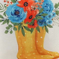Pillows>Kirklands Home Floral Rain Boots Pillow Multi