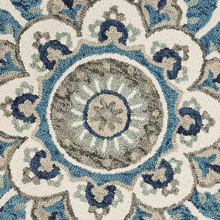 Kirklands Home Floral Round Edged Area Rug, 6 ft. Clearance