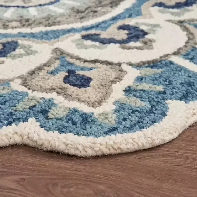Kirklands Home Floral Round Edged Area Rug, 6 ft. Clearance