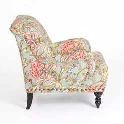 Kirklands Home Floral Tufted Rebecca Accent Chair Pink Outlet