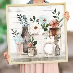 Kirklands Home Floral Vase Table Framed Art Print Outlet