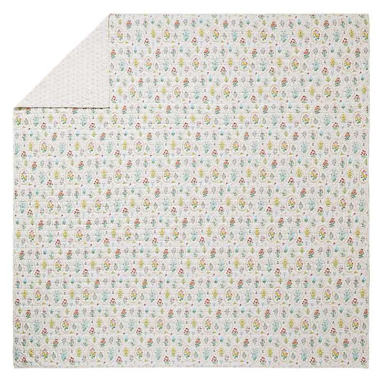 Kirklands Home Floral Wallpaper 3-pc. King Quilt Set New