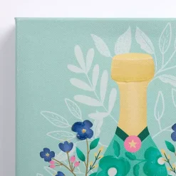 Kirklands Home Floral Wine Bottles Canvas Art Prints, Set of 2 Hot