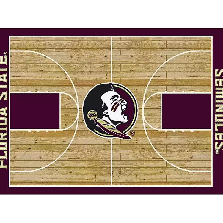Kirklands Home Florida State University Courtside Area Rug, 4x6 New