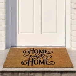 Kirklands Home Flourish Script Home Sweet Home Coir Doormat Clearance