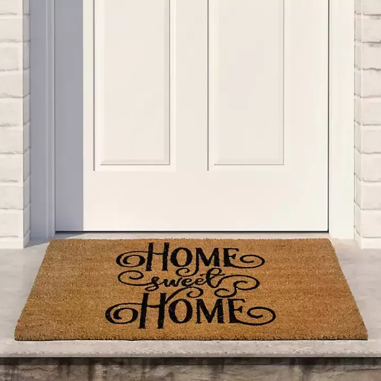 Kirklands Home Flourish Script Home Sweet Home Coir Doormat Clearance