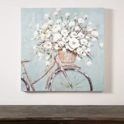 Kirklands Home Flower Basket on Bike Canvas Art Print Best