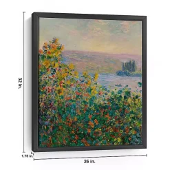 Kirklands Home Flower Beds at Vetheuil Framed Canvas Art Print Multi Online