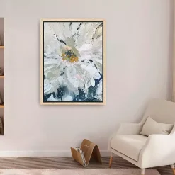 Kirklands Home Flower Details Framed Canvas Art Print White Best