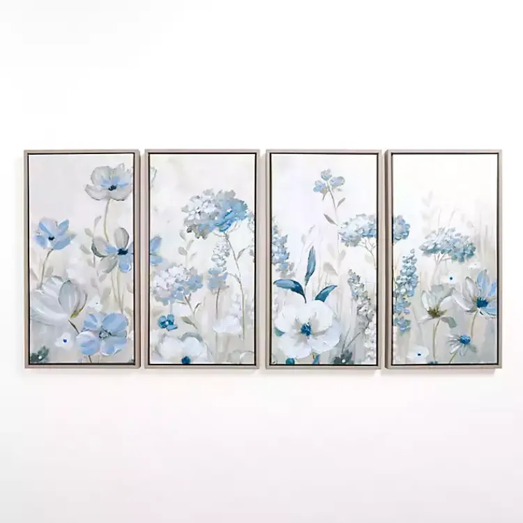 Kirklands Home Flower Field Framed Canvas Art Prints, Set of 4