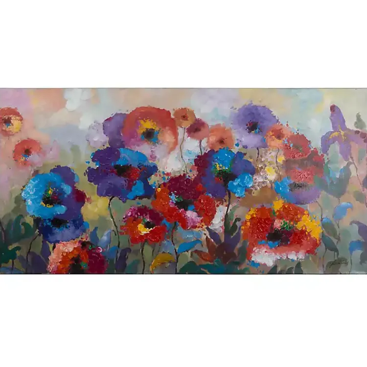 Kirklands Home Flower Garden Canvas Wall Art Clearance