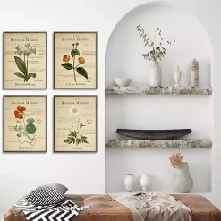 Kirklands Home Flower Illustrations Framed Art Prints, Set of 4 Sale