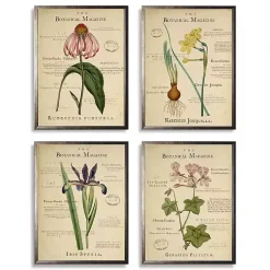 Kirklands Home Flower Magazine Framed Art Prints, Set of 4