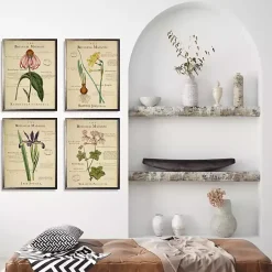 Kirklands Home Flower Magazine Framed Art Prints, Set of 4