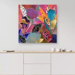 Kirklands Home Flower Power Canvas Art Print, 35x35 in. Multi Discount
