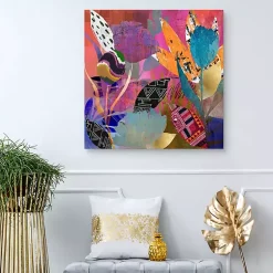 Kirklands Home Flower Power Canvas Art Print, 35x35 in. Multi Discount